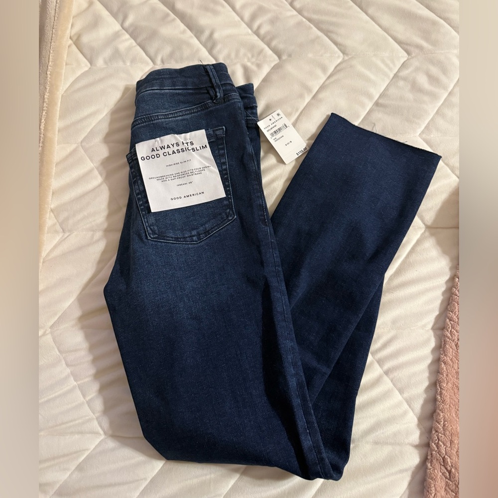 Good American Always fits good classic slim Jeans - Deep Blue